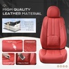 image:imageCoverado Front Seat Covers 2 Pack Leather Seat Cover for Cars Waterproof Seat Covers Front Seat Car Seat Protectors Driver Car Seat Cushions Universal Fit for Most Vehicles BlackampRedRed