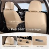 image:imageCoverado Front Seat Covers 2 Pack Leather Seat Cover for Cars Waterproof Seat Covers Front Seat Car Seat Protectors Driver Car Seat Cushions Universal Fit for Most Vehicles BlackampRedABeige
