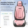 image:imageCoverado Front Seat Covers 2 Pack Leather Seat Cover for Cars Waterproof Seat Covers Front Seat Car Seat Protectors Driver Car Seat Cushions Universal Fit for Most Vehicles BlackampRedGrayPink