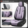image:imageCoverado Front Seat Covers 2 Pack Leather Seat Cover for Cars Waterproof Seat Covers Front Seat Car Seat Protectors Driver Car Seat Cushions Universal Fit for Most Vehicles BlackampRedBlackPurple