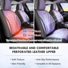 image:imageCoverado Front Seat Covers 2 Pack Leather Seat Cover for Cars Waterproof Seat Covers Front Seat Car Seat Protectors Driver Car Seat Cushions Universal Fit for Most Vehicles BlackampRedGrayPurple