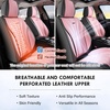 image:imageCoverado Front Seat Covers 2 Pack Leather Seat Cover for Cars Waterproof Seat Covers Front Seat Car Seat Protectors Driver Car Seat Cushions Universal Fit for Most Vehicles BlackampRedGrayPink