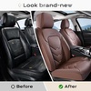 image:imageCoverado Front Seat Covers 2 Pack Leather Seat Cover for Cars Waterproof Seat Covers Front Seat Car Seat Protectors Driver Car Seat Cushions Universal Fit for Most Vehicles BlackampRedCoffee