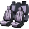 image:imageCoverado Front Seat Covers 2 Pack Leather Seat Cover for Cars Waterproof Seat Covers Front Seat Car Seat Protectors Driver Car Seat Cushions Universal Fit for Most Vehicles BlackampRedBlackPurple