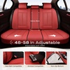 image:imageCoverado Front Seat Covers 2 Pack Leather Seat Cover for Cars Waterproof Seat Covers Front Seat Car Seat Protectors Driver Car Seat Cushions Universal Fit for Most Vehicles BlackampRedRed