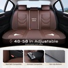 image:imageCoverado Front Seat Covers 2 Pack Leather Seat Cover for Cars Waterproof Seat Covers Front Seat Car Seat Protectors Driver Car Seat Cushions Universal Fit for Most Vehicles BlackampRedCoffee