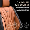 image:imageCoverado Front Seat Covers 2 Pack Leather Seat Cover for Cars Waterproof Seat Covers Front Seat Car Seat Protectors Driver Car Seat Cushions Universal Fit for Most Vehicles BlackampRedBlackBrown