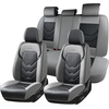 image:imageCoverado Front Seat Covers 2 Pack Leather Seat Cover for Cars Waterproof Seat Covers Front Seat Car Seat Protectors Driver Car Seat Cushions Universal Fit for Most Vehicles BlackampRedGrayBlack