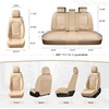 image:imageCoverado Front Seat Covers 2 Pack Leather Seat Cover for Cars Waterproof Seat Covers Front Seat Car Seat Protectors Driver Car Seat Cushions Universal Fit for Most Vehicles BlackampRedABeige