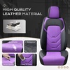 image:imageCoverado Front Seat Covers 2 Pack Leather Seat Cover for Cars Waterproof Seat Covers Front Seat Car Seat Protectors Driver Car Seat Cushions Universal Fit for Most Vehicles BlackampRedABlackPurple