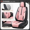 image:imageCoverado Front Seat Covers 2 Pack Leather Seat Cover for Cars Waterproof Seat Covers Front Seat Car Seat Protectors Driver Car Seat Cushions Universal Fit for Most Vehicles BlackampRedBlackPink