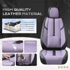 image:imageCoverado Front Seat Covers 2 Pack Leather Seat Cover for Cars Waterproof Seat Covers Front Seat Car Seat Protectors Driver Car Seat Cushions Universal Fit for Most Vehicles BlackampRedBlackPurple