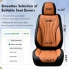 image:imageCoverado Front Seat Covers 2 Pack Leather Seat Cover for Cars Waterproof Seat Covers Front Seat Car Seat Protectors Driver Car Seat Cushions Universal Fit for Most Vehicles BlackampRedBlackBrown