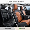 image:imageCoverado Front Seat Covers 2 Pack Leather Seat Cover for Cars Waterproof Seat Covers Front Seat Car Seat Protectors Driver Car Seat Cushions Universal Fit for Most Vehicles BlackampRedABlackBrown