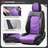image:imageCoverado Front Seat Covers 2 Pack Leather Seat Cover for Cars Waterproof Seat Covers Front Seat Car Seat Protectors Driver Car Seat Cushions Universal Fit for Most Vehicles BlackampRedABlackPurple