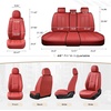 image:imageCoverado Front Seat Covers 2 Pack Leather Seat Cover for Cars Waterproof Seat Covers Front Seat Car Seat Protectors Driver Car Seat Cushions Universal Fit for Most Vehicles BlackampRedRed