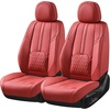 image:imageCoverado Front Seat Covers 2 Pack Leather Seat Cover for Cars Waterproof Seat Covers Front Seat Car Seat Protectors Driver Car Seat Cushions Universal Fit for Most Vehicles BlackampRedRed