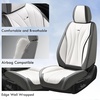 image:imageCoverado Front Seat Covers 2 Pack Leather Seat Cover for Cars Waterproof Seat Covers Front Seat Car Seat Protectors Driver Car Seat Cushions Universal Fit for Most Vehicles BlackampRedGrayWhite