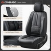 image:imageCoverado Front Seat Covers 2 Pack Leather Seat Cover for Cars Waterproof Seat Covers Front Seat Car Seat Protectors Driver Car Seat Cushions Universal Fit for Most Vehicles BlackampRedBlack