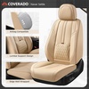 image:imageCoverado Front Seat Covers 2 Pack Leather Seat Cover for Cars Waterproof Seat Covers Front Seat Car Seat Protectors Driver Car Seat Cushions Universal Fit for Most Vehicles BlackampRedBeige