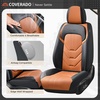 image:imageCoverado Front Seat Covers 2 Pack Leather Seat Cover for Cars Waterproof Seat Covers Front Seat Car Seat Protectors Driver Car Seat Cushions Universal Fit for Most Vehicles BlackampRedABlackBrown