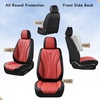 image:imageCoverado Front Seat Covers 2 Pack Leather Seat Cover for Cars Waterproof Seat Covers Front Seat Car Seat Protectors Driver Car Seat Cushions Universal Fit for Most Vehicles BlackampRedBlackRed