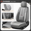 image:imageCoverado Front Seat Covers 2 Pack Leather Seat Cover for Cars Waterproof Seat Covers Front Seat Car Seat Protectors Driver Car Seat Cushions Universal Fit for Most Vehicles BlackampRedGray