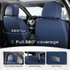 image:imageCoverado Front Seat Covers 2 Pack Leather Seat Cover for Cars Waterproof Seat Covers Front Seat Car Seat Protectors Driver Car Seat Cushions Universal Fit for Most Vehicles BlackampRedBlueBlack