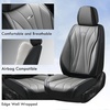image:imageCoverado Front Seat Covers 2 Pack Leather Seat Cover for Cars Waterproof Seat Covers Front Seat Car Seat Protectors Driver Car Seat Cushions Universal Fit for Most Vehicles BlackampRedBlackGray