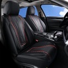image:imageCoverado Car Seat Covers Full Set Luxury Leather Seat Covers for Cars Front and Back Seat Covers Waterproof Car Seat Protector Car Seat Cushion Universal Fit Most CarsBlueampWhiteBlack  RedLine