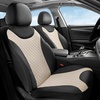 image:imageCoverado Front Seat Covers 2 Seats Luxury Leather Seat Covers for Cars Universal Seat Covers Car Seat Protectors Waterproof Car Seat Cushions Driver Seat Cover Fit for Most Vehicles Black amp Beige
