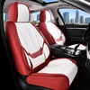 image:imageCoverado Front Seat Covers Nappa Leather Seat Covers for Cars Waterproof Seat Covers Front Red White