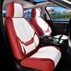 image:imageCoverado Front Seat Covers Nappa Leather Seat Covers for Cars Waterproof Seat Covers02 Front Red White