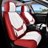 image:imageCoverado Front Seat Covers Nappa Leather Seat Covers for Cars Waterproof Seat Covers03 Front Red White