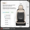 image:imageCoverado Car Seat Covers Full Set Luxury Leather Car Seat Covers Automotive Front and Rear Mesh Seat Covers Full Set 5 Seats PurpleampBlack Seat Covers for SUV Sedan TruckBeigeBlack