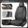 image:imageCoverado Car Seat Covers Full Set Luxury Leather Car Seat Covers Automotive Front and Rear Mesh Seat Covers Full Set 5 Seats PurpleampBlack Seat Covers for SUV Sedan TruckBlack