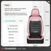 image:imageCoverado Car Seat Covers Full Set Luxury Leather Car Seat Covers Automotive Front and Rear Mesh Seat Covers Full Set 5 Seats PurpleampBlack Seat Covers for SUV Sedan TruckPinkBlack