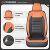 image:imageCoverado Car Seat Covers Full Set Luxury Leather Car Seat Covers Automotive Front and Rear Mesh Seat Covers Full Set 5 Seats PurpleampBlack Seat Covers for SUV Sedan Truckorangeblack
