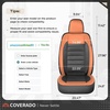 image:imageCoverado Car Seat Covers Full Set Luxury Leather Car Seat Covers Automotive Front and Rear Mesh Seat Covers Full Set 5 Seats PurpleampBlack Seat Covers for SUV Sedan Truckorangeblack