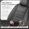 image:imageCoverado Car Seat Covers Full Set Luxury Leather Car Seat Covers Automotive Front and Rear Mesh Seat Covers Full Set 5 Seats PurpleampBlack Seat Covers for SUV Sedan TruckBlack