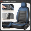 image:imageCoverado Car Seat Covers Full Set Luxury Leather Car Seat Covers Automotive Front and Rear Mesh Seat Covers Full Set 5 Seats PurpleampBlack Seat Covers for SUV Sedan TruckBlueBlack