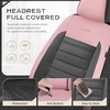image:imageCoverado Car Seat Covers Full Set Luxury Leather Car Seat Covers Automotive Front and Rear Mesh Seat Covers Full Set 5 Seats PurpleampBlack Seat Covers for SUV Sedan TruckPinkBlack