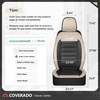 image:imageCoverado Car Seat Covers Full Set Luxury Leather Car Seat Covers Automotive Front and Rear Mesh Seat Covers Full Set 5 Seats PurpleampBlack Seat Covers for SUV Sedan TruckBeigeBlack