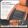 image:imageCoverado Car Seat Covers Full Set Luxury Leather Car Seat Covers Automotive Front and Rear Mesh Seat Covers Full Set 5 Seats PurpleampBlack Seat Covers for SUV Sedan Truckorangeblack