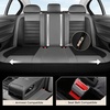 image:imageCoverado Car Seat Covers Full Set Luxury Leather Car Seat Covers Automotive Front and Rear Mesh Seat Covers Full Set 5 Seats PurpleampBlack Seat Covers for SUV Sedan TruckGreyBlack