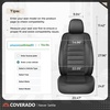 image:imageCoverado Car Seat Covers Full Set Luxury Leather Car Seat Covers Automotive Front and Rear Mesh Seat Covers Full Set 5 Seats PurpleampBlack Seat Covers for SUV Sedan TruckBlack
