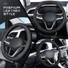 image:imageCoverado Car Steering Wheel Cover Nappa Leather Black Steering Wheel Covers for Women Universal 1415 inch AntiSlip Breathable Steering Wheel ProtectorBBlackBlack