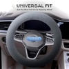 image:imageCoverado Car Steering Wheel Cover Nappa Leather Black Steering Wheel Covers for Women Universal 1415 inch AntiSlip Breathable Steering Wheel ProtectorAGray