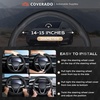 image:imageCoverado Car Steering Wheel Cover Nappa Leather Black Steering Wheel Covers for Women Universal 1415 inch AntiSlip Breathable Steering Wheel ProtectorBBlackBlack