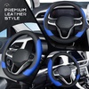 image:imageCoverado Car Steering Wheel Cover Nappa Leather Black Steering Wheel Covers for Women Universal 1415 inch AntiSlip Breathable Steering Wheel ProtectorBBlackBlue